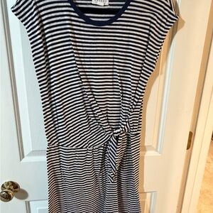 Velvet Navy and White Striped Top